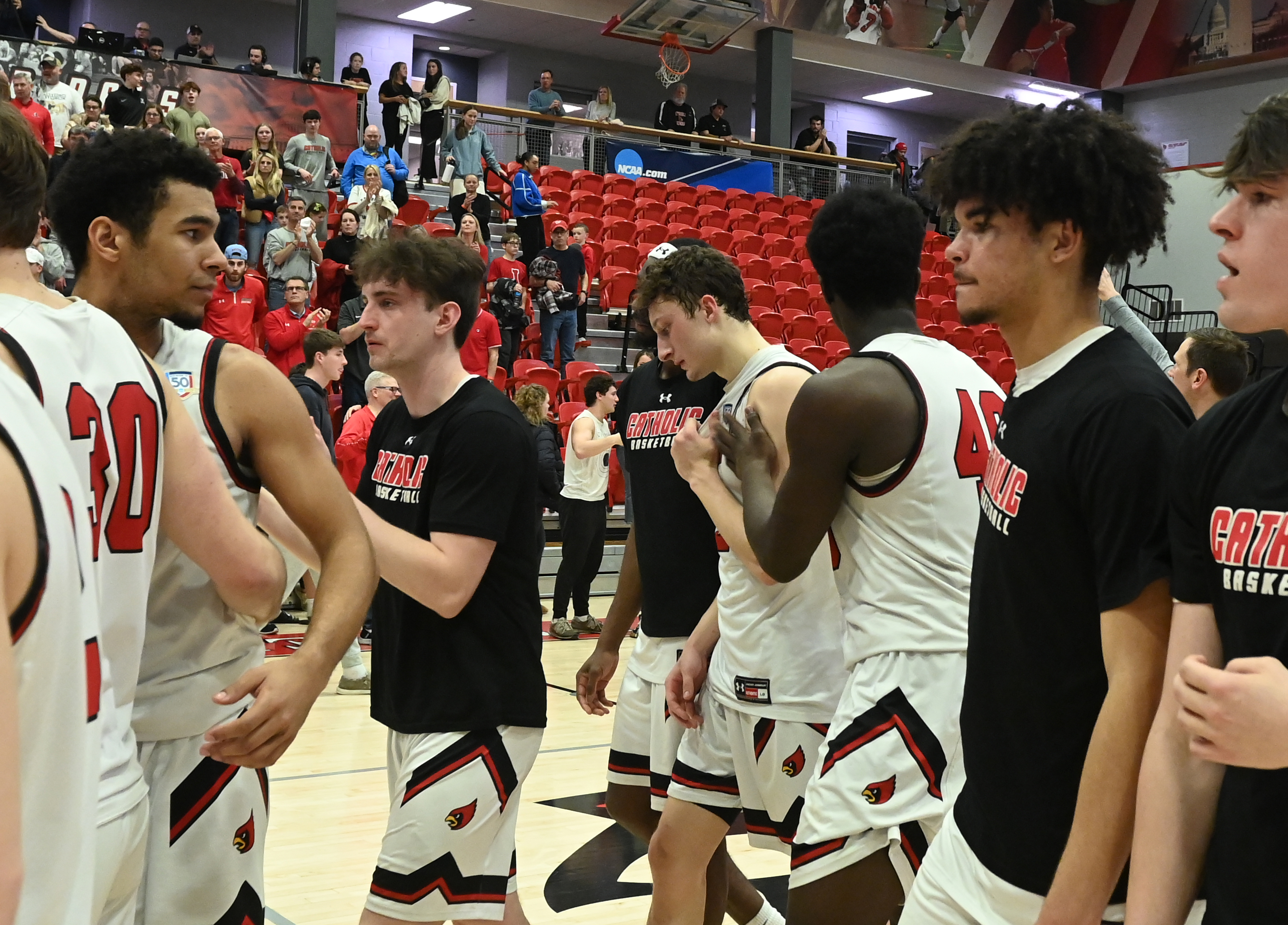 University's Men's and Women's basketball teams each fought valiantly to the end.