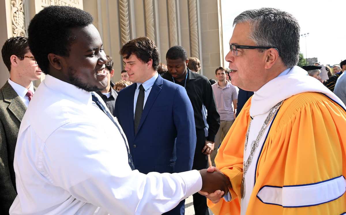 Frreshman Convocation, an annual tradition at Catholic University, took place in the Basilica of the National Shrine of the Immaculate Conception on Sept. 13.