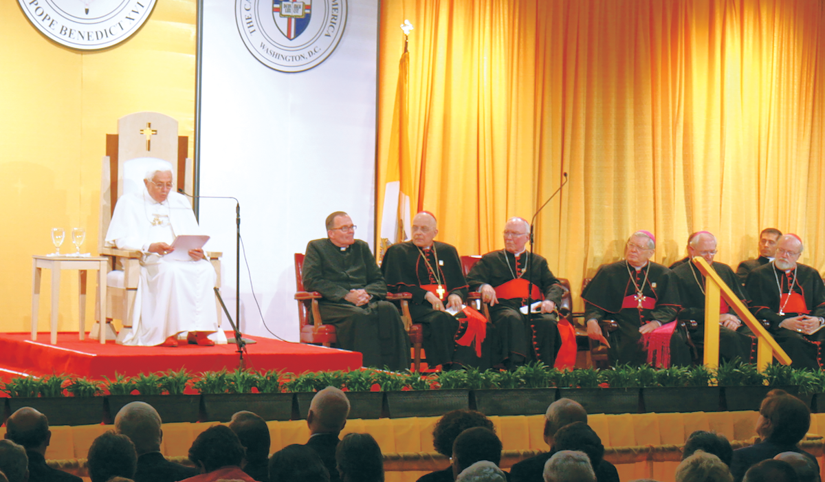 Pope Benedict XVI spoke to leaders and educators in 2008 about the vital nature of a Catholic education.