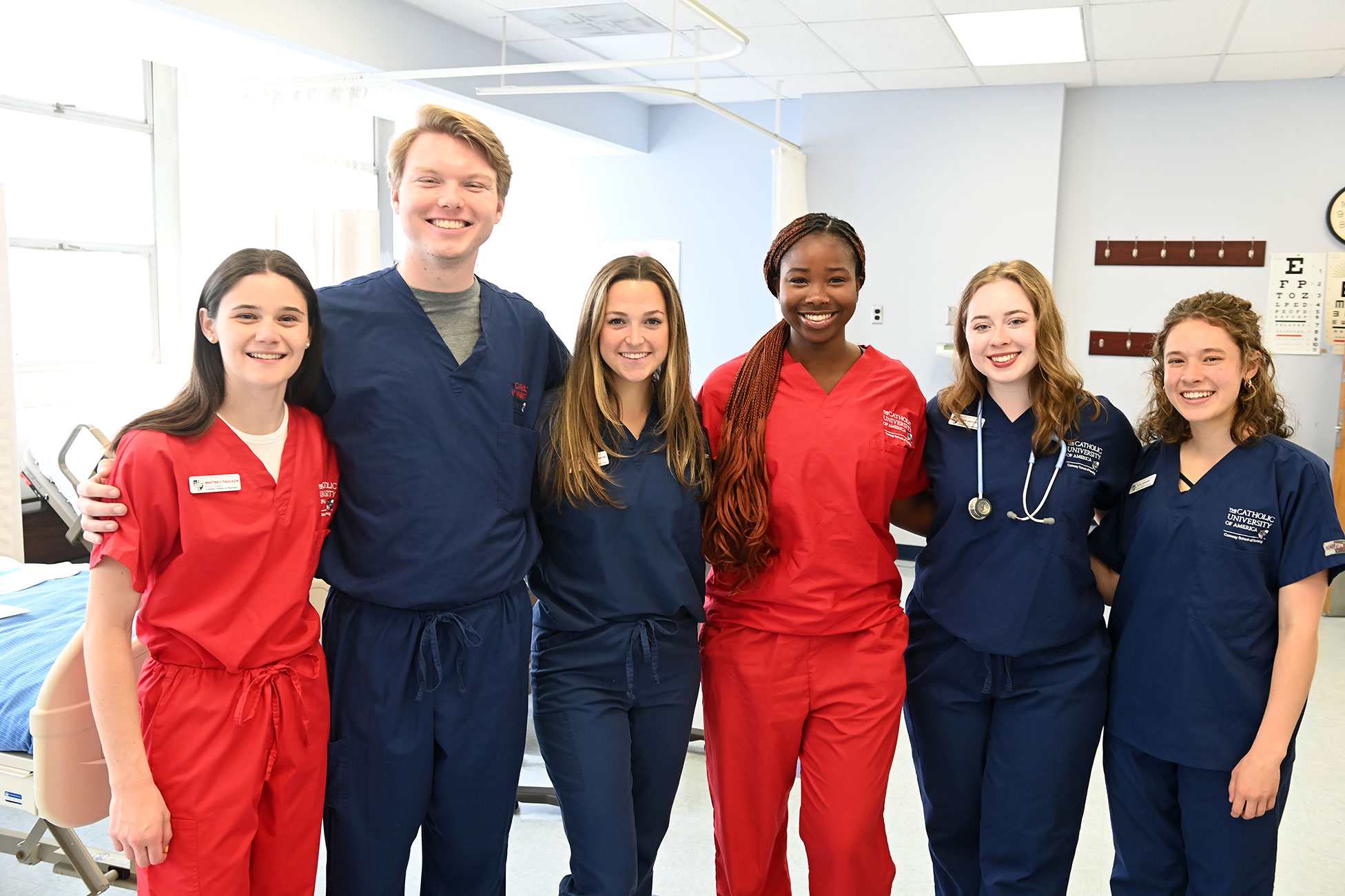 Group of nursing students smiling together