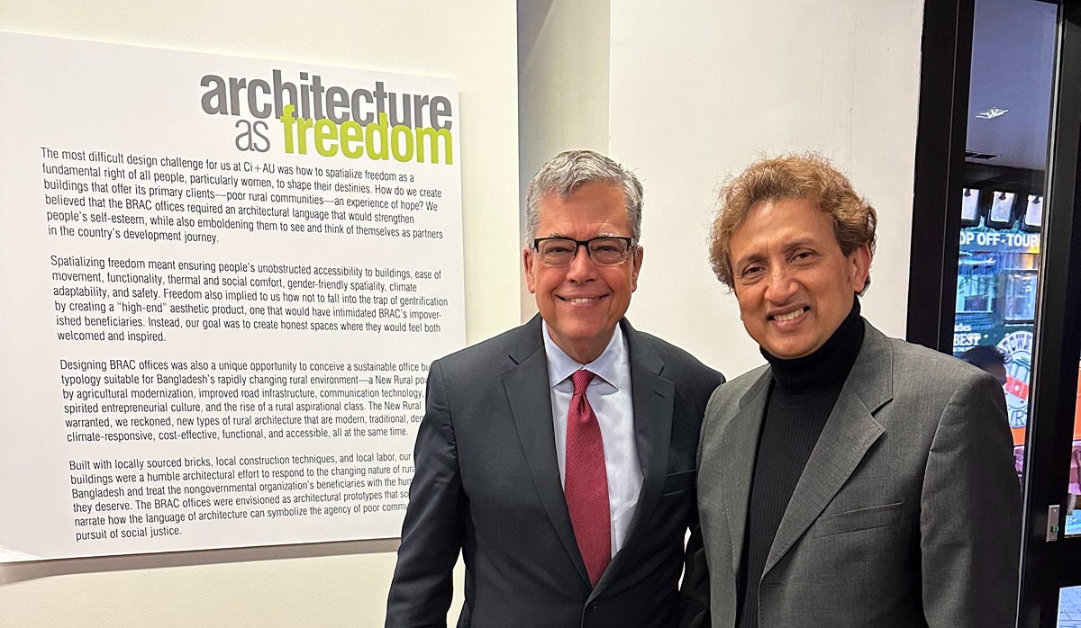 &#8220;Architecture as Freedom&#8221;&#160;exhibit at the District Architecture Center highlights Architecture Professor Adnan Morshed's work to design socially and environmentally conscious buildings to promote human flourishing. The exhibit is free and open to the public until it closes Dec. 20.