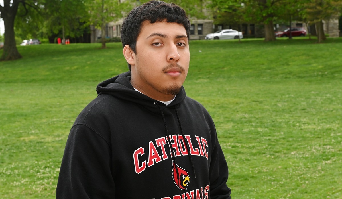 Leaders don&#8217;t always have the loudest voices. Graduating senior Brian Melendez leaves an impactful legacy of quiet leadership among immigrant, migrant, and commuter students at The Catholic University of America.