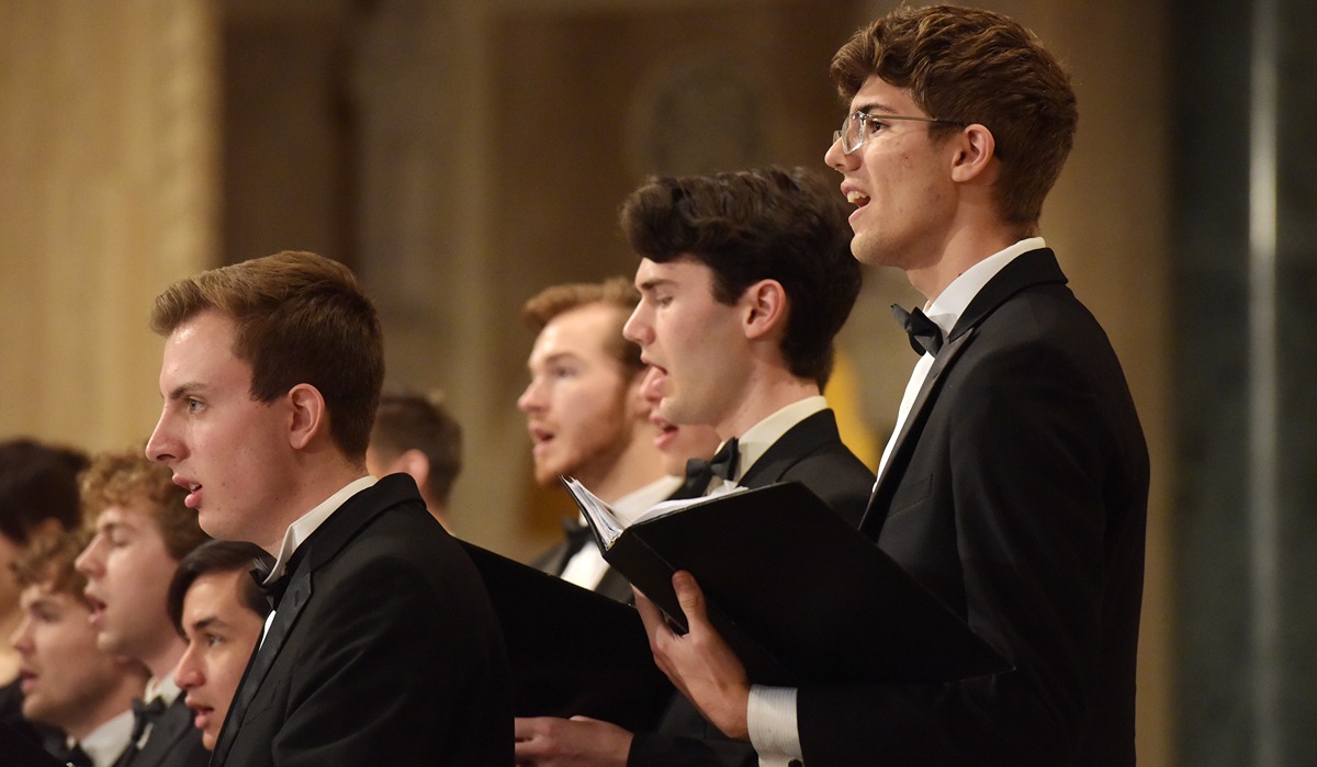 Choir boys singing