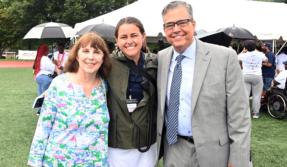 McKenzie Plante poses for a photo with Peter and Nancy Kilpatrick. 