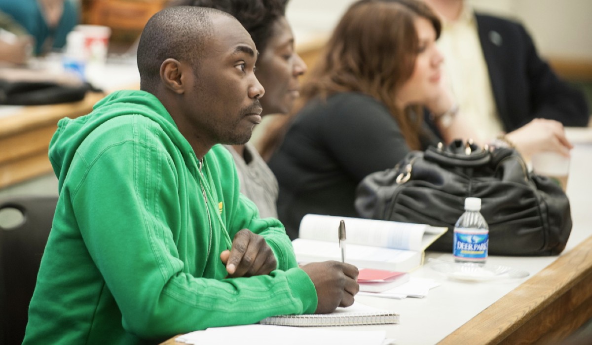 Student sitting at desk