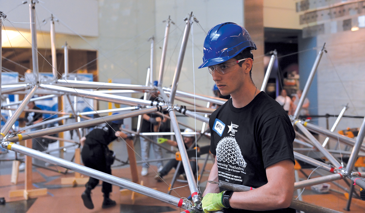 Chris Castrogiovanni works on Weatherbreak.