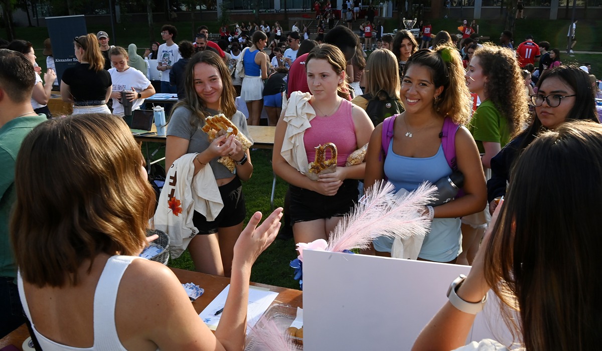 Catholic University students heard about opportunities to participate and thrive in student organizations across campus at Fall Fest 