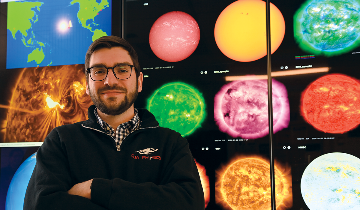 M2M Deputy Director Michelangelo "Michel" Romano, B.S. 2015, sets his sight on the sun.