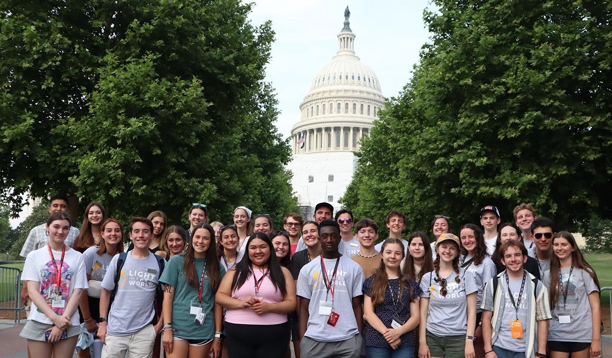 Twenty-one high school students spent a week at The Catholic University of America June 11-17 experiencing academics, exploring Washington, D.C., and receiving spiritual formation during session one of the annual Light the World! summer institute. Thirty more students began the second session June 25, which runs through July 1.&#160;