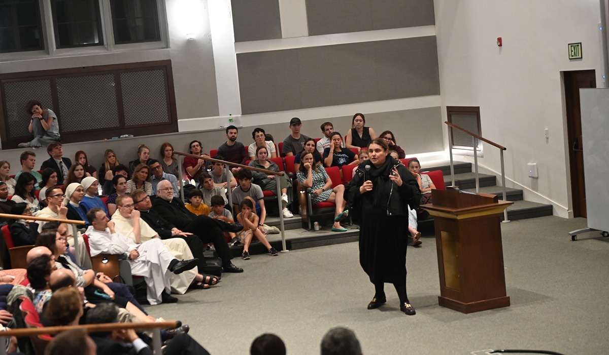 The mother of Blessed Carlo Acutis, the first millennial beatified, visited campus on Monday to share how her teenage son&#8217;s devotion to the Eucharist transformed their family and the world.&#160;