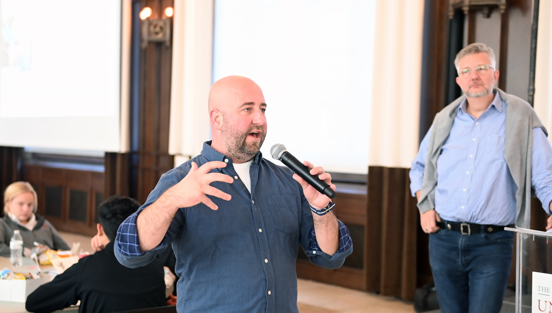 Luke Burgis speaking at an event