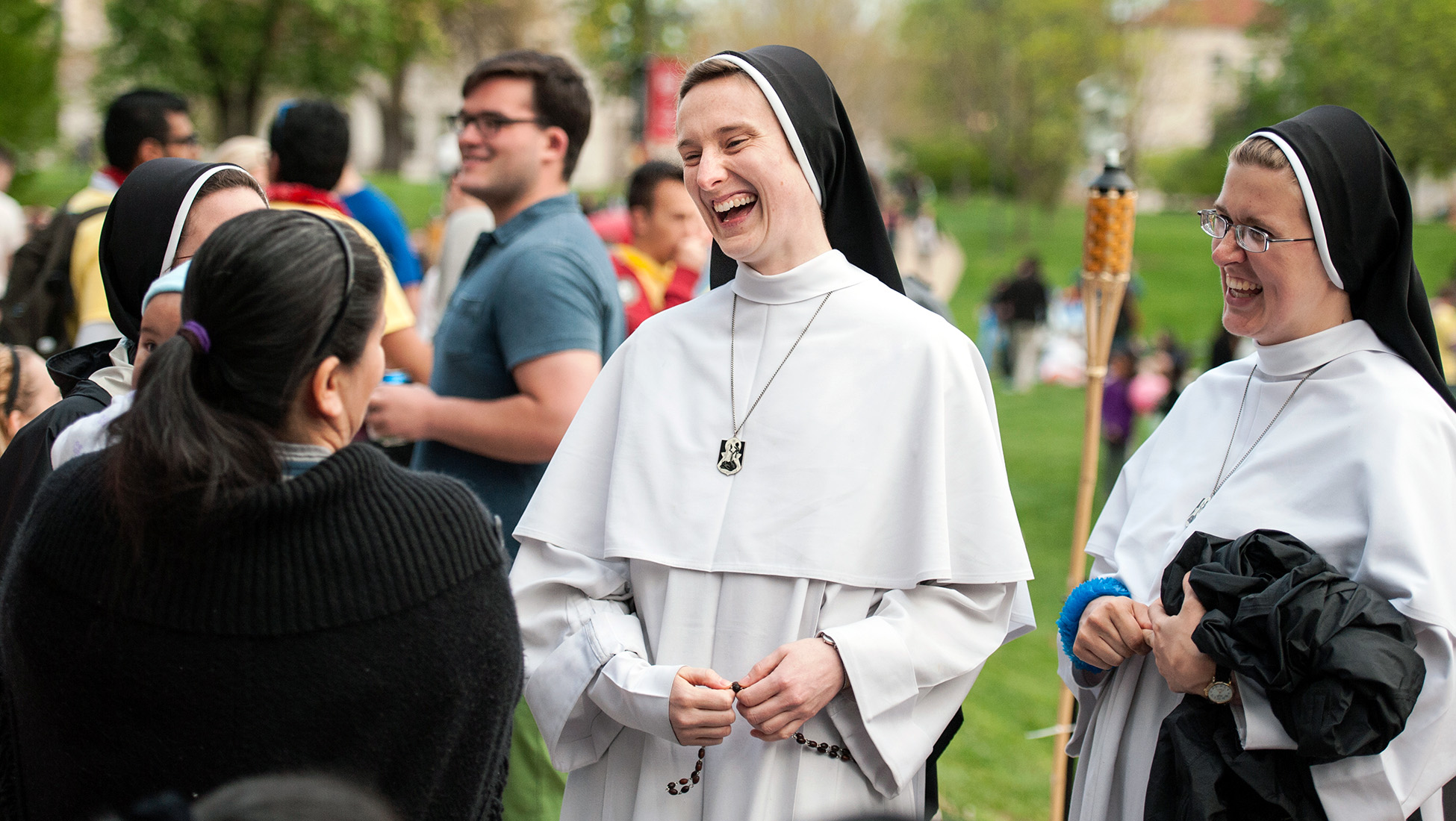 Sister Mariana chatting