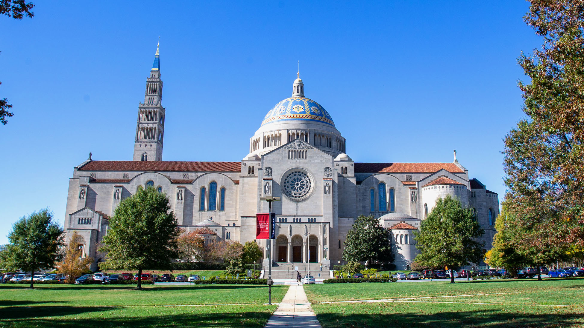 front facade of the Basilica of the National Shrine of the Immaculate Conception