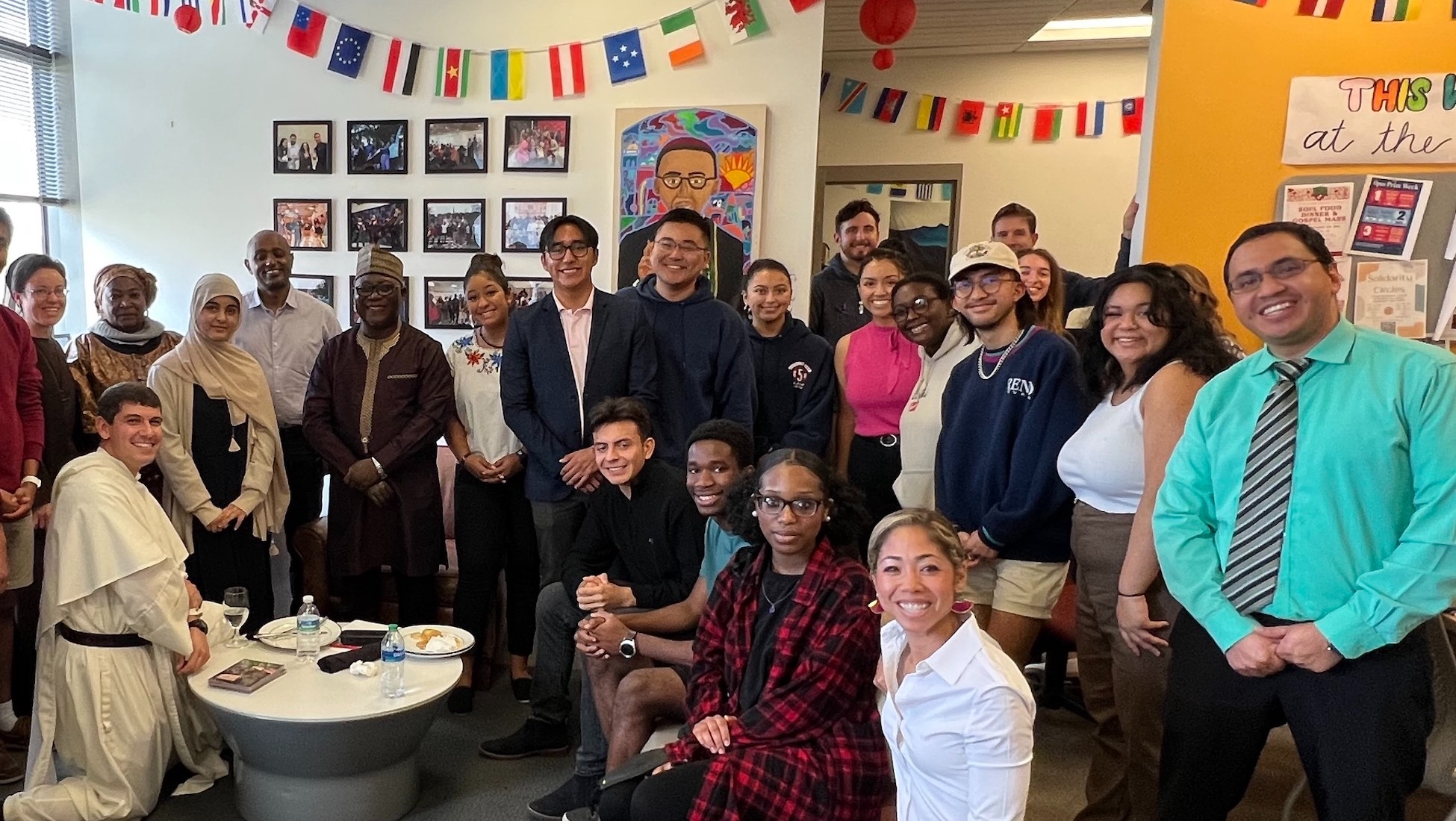 students and staff at the center for cultural engagement pose for a picture