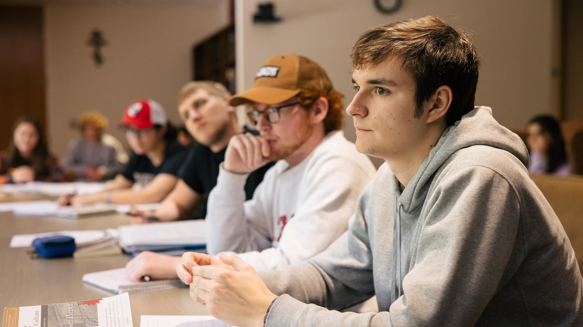 students listening attentively in class