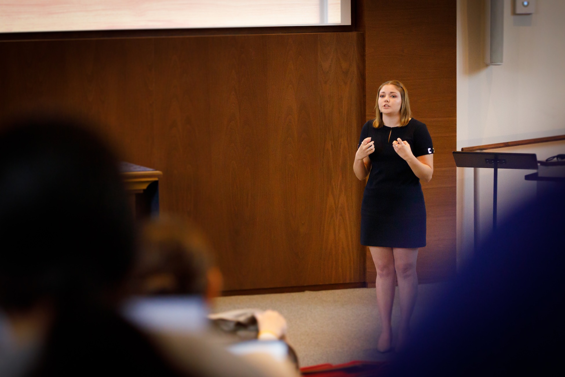 student presents her research day oral presentation