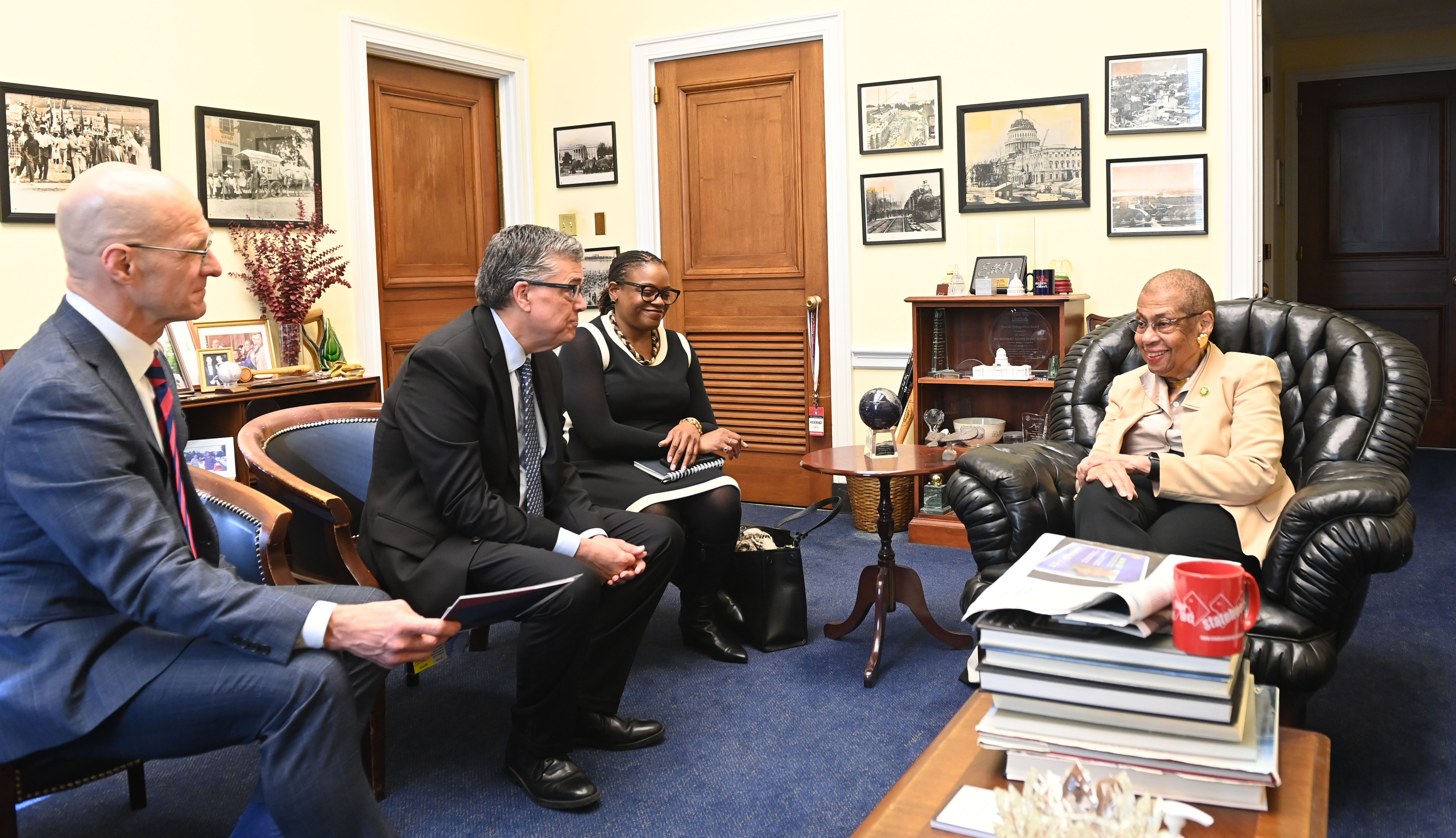 The Government Relations team and Kilpatrick meeting with Congresswoman Eleanor Holmes Norton