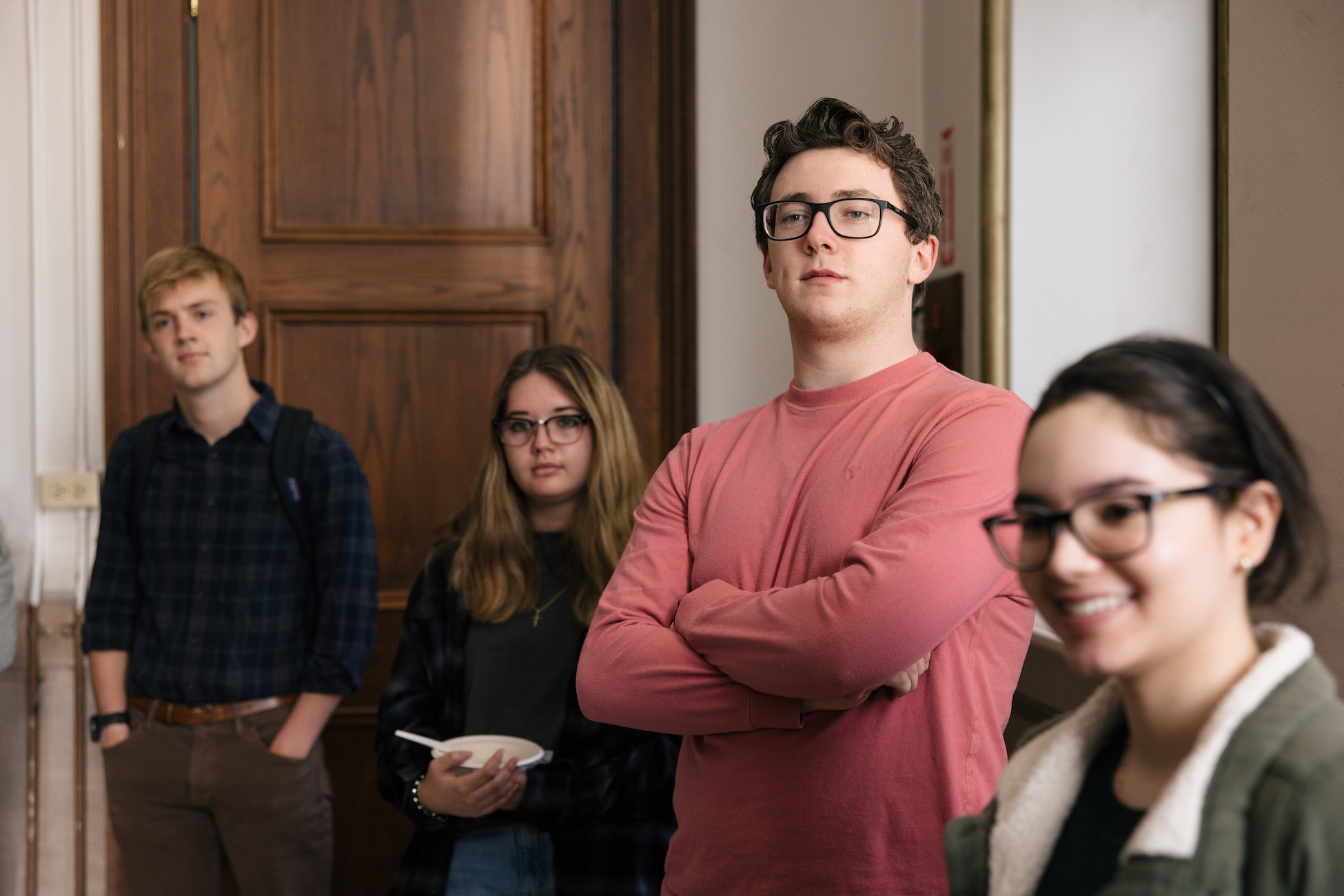 students listening attentively in class