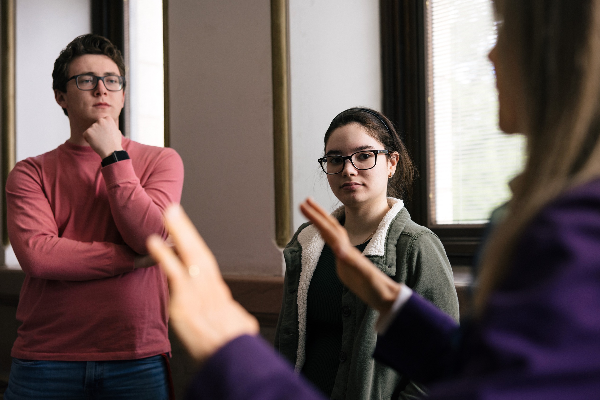 students listening attentively to their professor