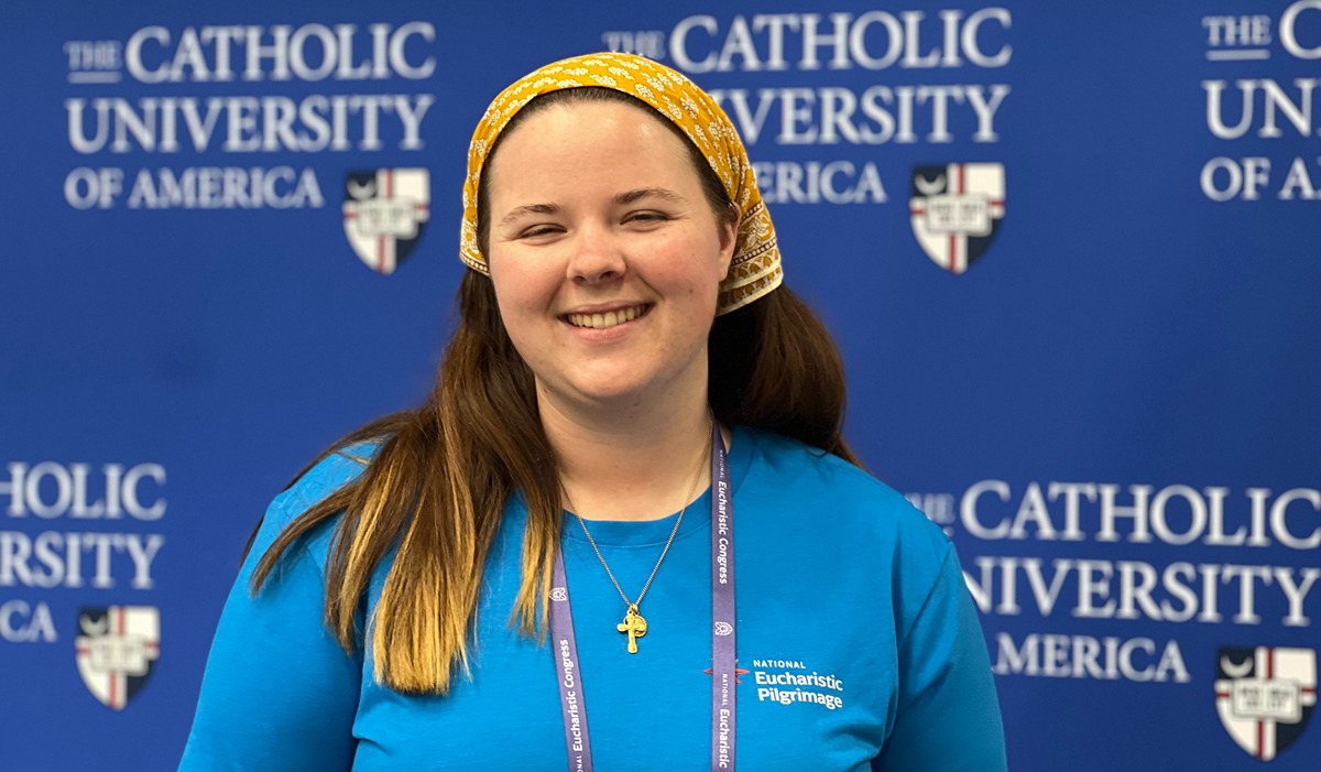 Danielle Schmitz&#160;walked during a 60-day Eucharistic journey from Minnesota to Indiana for the National Eucharistic Congress.&#160;