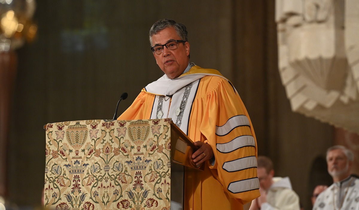 President Kilpatrick at the Mass of the Holy Spirit.