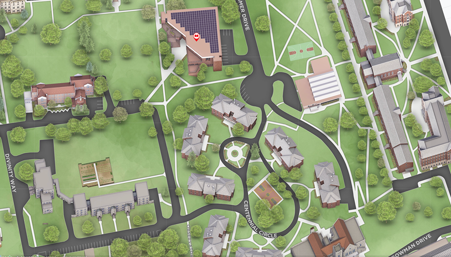 screenshot from the online campus map