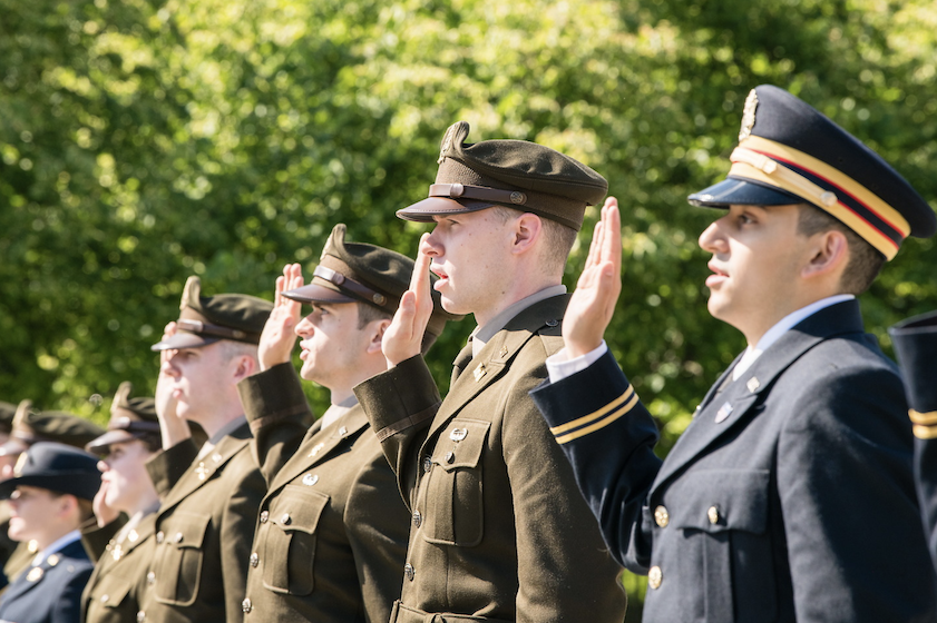 military taking an oath