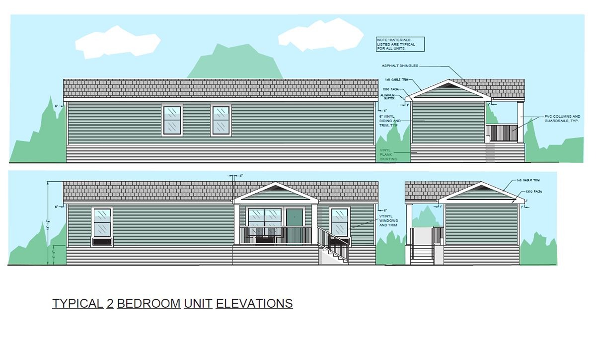 sketch of a 2 bedroom modular house