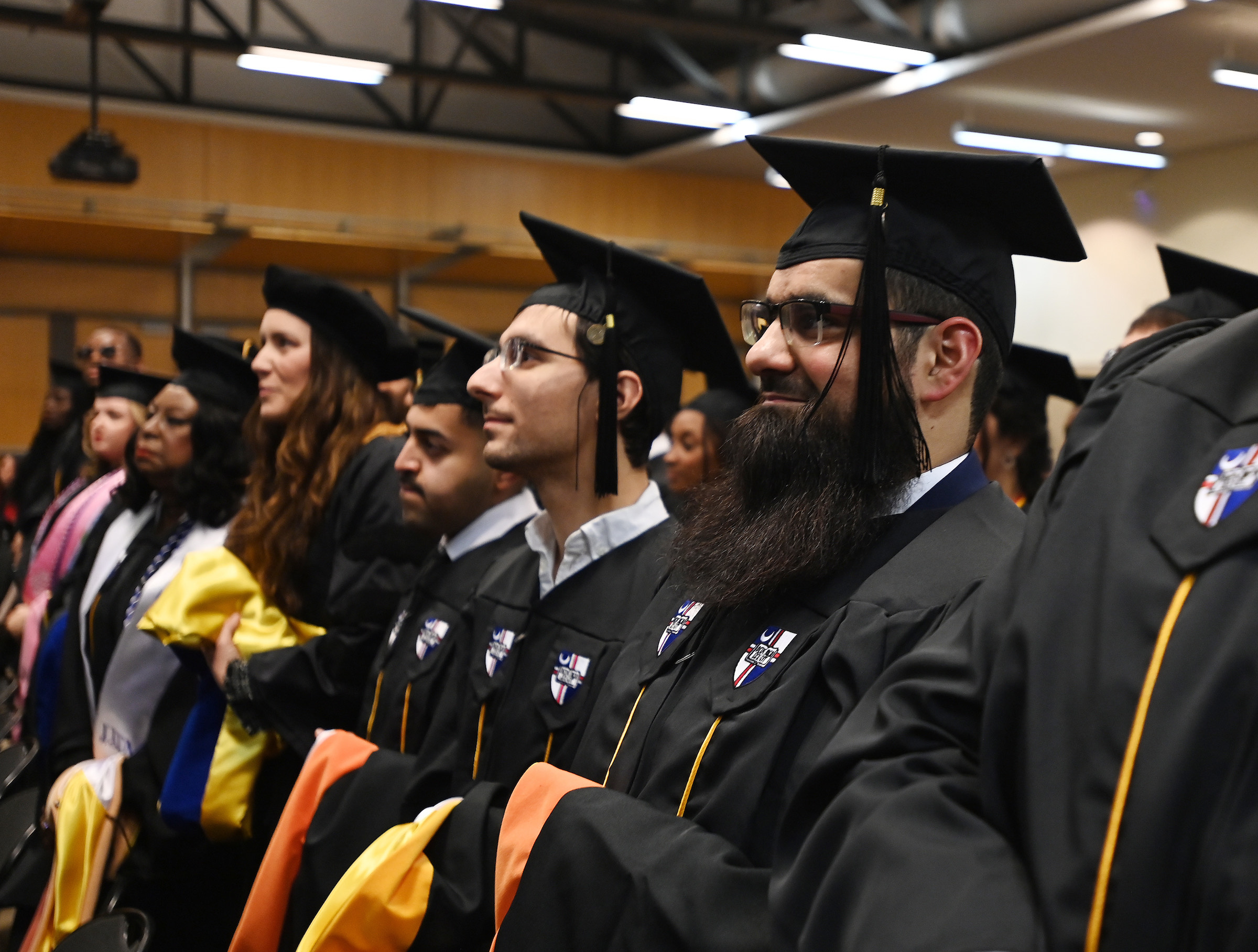 Graduates during the commencement program