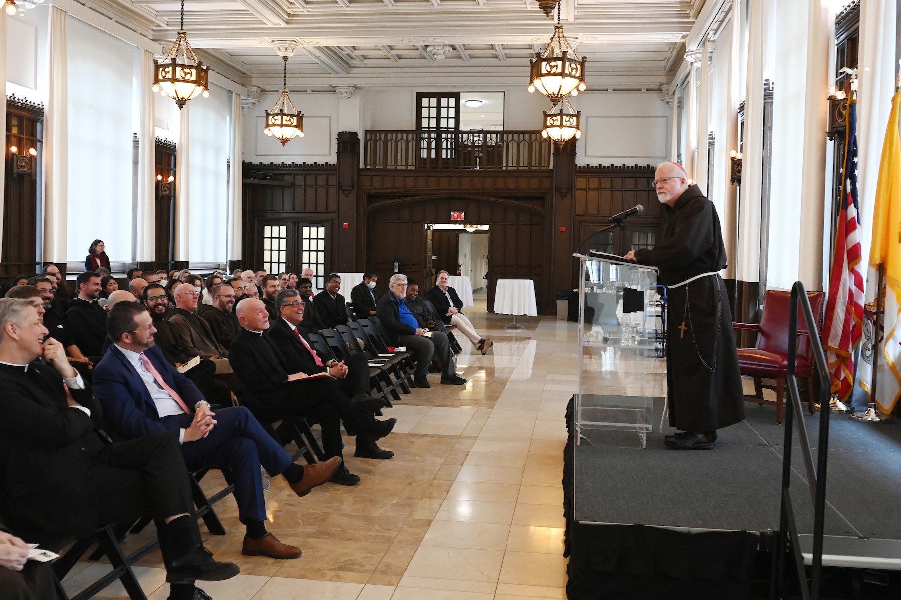 Cardinal Sean O'Malley speaks at Catholic University