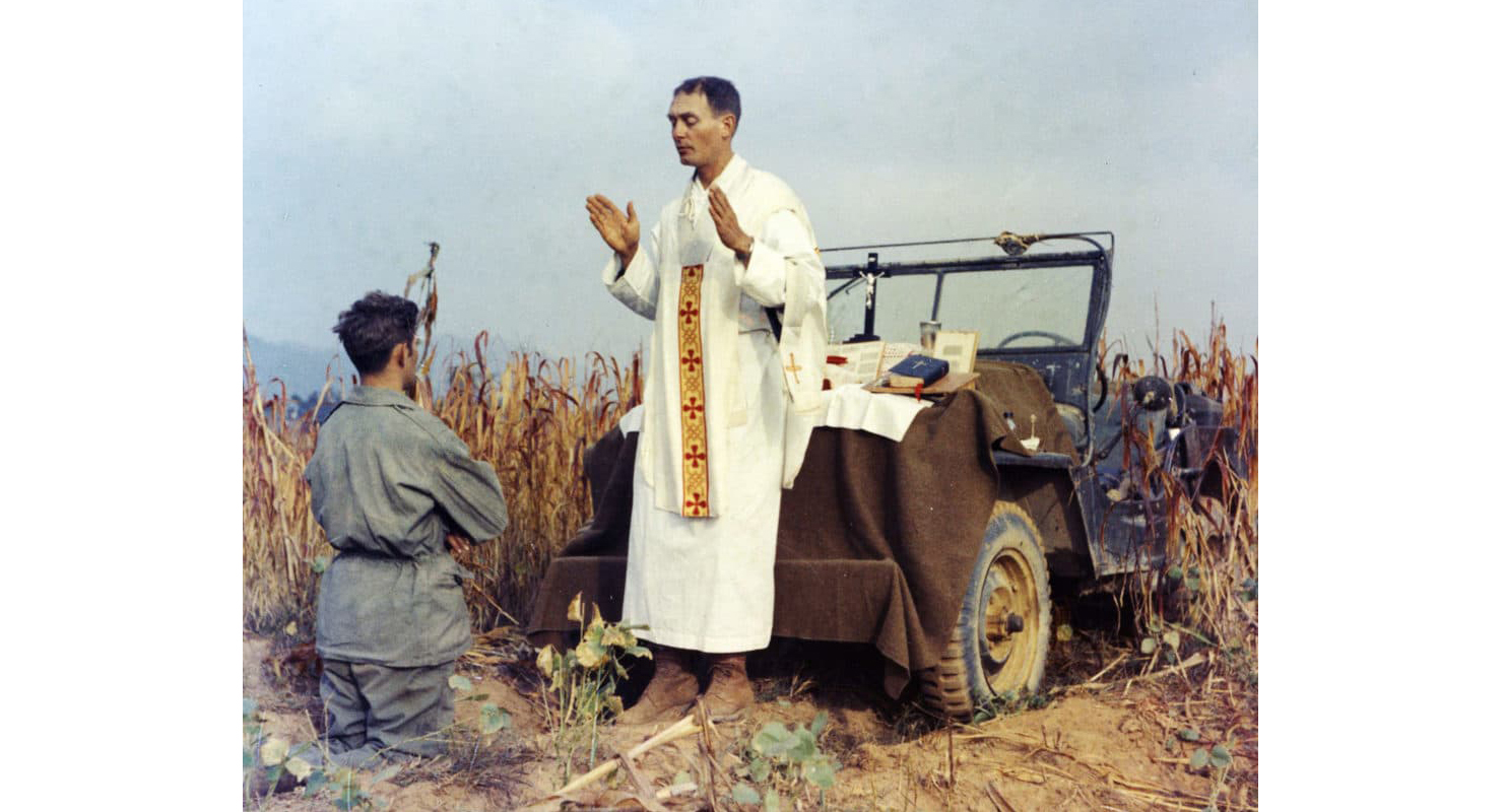 Father Emil Kapaun jeep mass