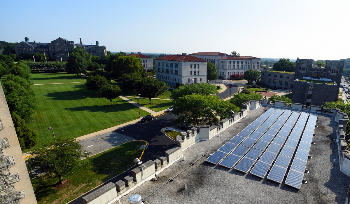 Solar panels on Gibbons hall