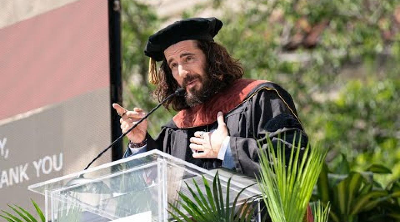 Thumbnail of video Jonathan Roumie of 'The Chosen' Gives Commencement Speech at CUA